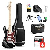 Donner E Gitarren Set, 39 Zoll E-Gitarre HSS Pickup Coil Split, DST-152B Electric Guitar mit...