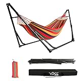CCLIFE Hängematte mit Gestell klappbar für Outdoor Tragetasche Tragbar Indoor Garten,Color:Mit...