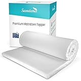 Samtena viscoelastischer Matratzentopper mit Memory Foam Effekt, 100x200x5cm