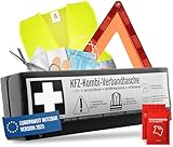 KFZ Kombitasche (3 in 1) nach aktueller Norm 2025 - Inkl. Warndreieck, Warnweste - Verbandskasten...