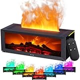 Holwim Aroma Diffuser mit LED Kamin, Duftöl Diffusor für Ätherische Öle mit 7-Farben-Licht...