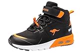 KangaROOS Jungen Kx-hydro Sneaker, Jet Black Neon Orange, 33 EU