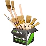 ToolSpace Pinselset - Flache Pinsel, Runde Kalorische Pinsel - Malerpinsel Zum Streichen -...