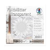 Ursus 2506100 - Faltblätter aus weißem Transparentpapier, ca. 14 x 14 cm, 42 g/m², 100 Blatt, zum...