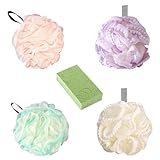 5 Stück Badezubehör 4+1 - Luffaschwämme, Badeschwämme, Peeling Body Scrubber Baden...