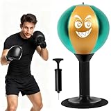 Punchingball Schreibtisch mit Saugnapf und Pumpe – Stressabbau Boxsack Schreibtisch Sandsack...