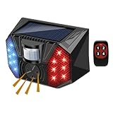 Fukamou Solarbewegungsalarm - Solar-Sound-Alarm-Blitzlicht,4 Modi Wasserdicht, 129 DB Solaralarm,...