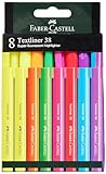 Faber-Castell Textmarker 38 Neon Farben 8er
