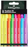 Faber-Castell Textmarker 38 Neon Farben 8er