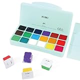 INK LAB HIMI Gouache Farben Set 18 Farben x 30 ml Gouache Paint Ungiftige Einzigartiges Gelee Cup...