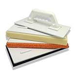 HAROMAC Profi Reibebrett Set 5-teilig – – inkl. Glättbrett, Schwammbelag & Zellkautschuk –...