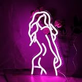 Wanxing Lady Back Neon Licht Sexy Lady Neon Schild für Wand Dekor Rosa Led Schild mit USB-betrieben...