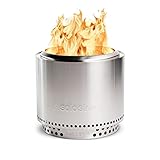 Solo Stove Feuerschale „Bonfire“ 1.0 - Outdoor-Kamin aus Edelstahl, mit Standfuß, raucharm -...