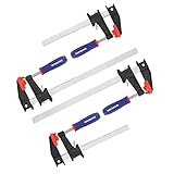 WORKPRO Schraubzwingen Set 4 Stück Spanner, mit Spannweite 150mm/300mm, Spannkraft 272kg, Ausladung...