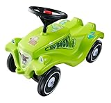 Big Bobby Car Classic Dino - Rutschauto ab 1 Jahr im bunten Dino-Design mit schwarzem...