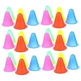 Kisangel 30 Stück Teiliges Buntes Trainingskegel Rollschuh Fußballtraining Robuste...