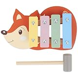 Bieco Mini Xylophon Baby Fuchs Kinder - Baby Spielzeug Fuchs Baby Xylophon - Glockenspiel für...