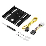 deleyCON Einbaurahmen für 2,5' Festplatten SSD's auf 3,5' Adapter Wechselrahmen Mounting Frame...