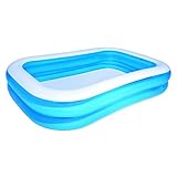 Bestway MWS 54006 Aufblasbarer Pool, rechteckig, 262 x 175 x 51 cm, aus Vinyl, 2 Ringe.