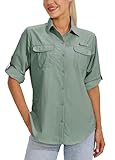 WILLIT Damen UPF 50+ Shirt Sonnenschutz Shirts Hemden Langarm Wanderbluse Safari Angel Shirts SPF...