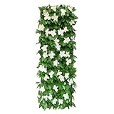 Künstliche grüne Wandpaneel - Erweiterbare Künstliche Hecke Mit Blumenakzenten, Leichte,...