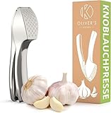 Oliver's Kitchen ® Premium Knoblauchpresse - Handlich & Leicht zu Reinigen - Zerkleinert Knoblauch...