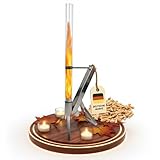 NovaTerra Feuerrohr Edelstahl Feuersäule & Pelletfackel – Elegante Terrassenheizer Gartenkamin...