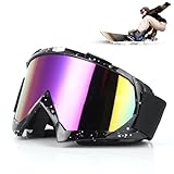 Hisdricus - Skibrille Damen - Skibrille Herren - Motocross Brille, TPU-Material, Farbiges...
