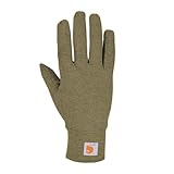 Carhartt Herren Schwerer Force Liner Handschuhe für kaltes Wetter, Oliv (Burnt Olive), meliert,...
