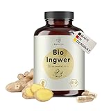 BIONUTRA® Bio Ingwer-Kapseln hochdosiert, 1300 mg Tagesdosis, rückstandskontrolliert, deutsche...