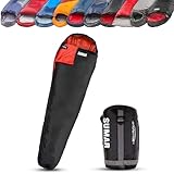 anaterra® Schlafsack - Für, alle Jahreszeiten, Camping, mit Kompressionssack, Leicht, kleines...