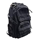 HIGHLAND TACTICAL Unisex-Erwachsene Crusher Backpack Taktischer Rucksack, schwarz, 15.5' W x 18.2' H...