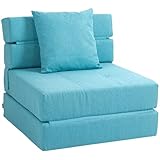 HOMCOM Schlafsessel klappbar, Schlafsofa, 2-in-1 Klappsessel mit Bettfunktion, Relaxsessel mit...