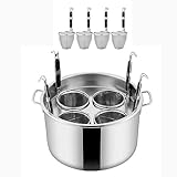 Pastatopf Kocher mit Trennwand und Sieb, Edelstahl-Einsatz-Set zum Kochen zu Hause oder im...