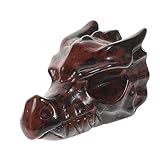 Ipetboom Kristall Drachenschädel Figurine Rote Obsidian Dekorative Skulptur Feng Shui Büro...