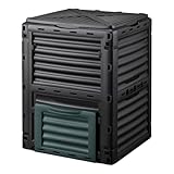 Wiltec Gartenkomposter 300 Liter 61 x 61 x 82 cm, Komposter aus Kunststoff für Bio- und...