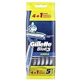 Gillette Blue 3 Simple Einwegrasierer Männer, 5 Rasierer mit 3-fach Klinge