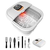 Faltbare Elektrische Fussbad Fußbadewanne mit Massagefunktion, fußbad massagegerät wasser,12...