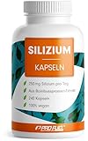 Silizium hochdosiert 240 Kapseln - 714 mg siliziumreiches Bambussprossen-Extrakt mit 536 mg...
