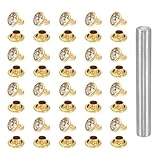 sourcing map Kristall-Nieten, 6 mm, Strass, Schnellnieten mit Stahl-Installationswerkzeug für...