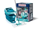 Leifheit Set Wischtuchpresse Profi XL mit Bodenwischer und Rollen, Putzen mit sauberen Händen &...