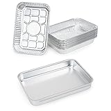 onlyfire Tropfschale, Aluschalen mit 15 Stück Einweg Grilltropfschalen, 21,9 × 15,4 × 3,1 cm,...