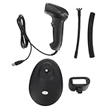 FUNOMOCYA USB Kabelgebundener Barcode Scanner mit Halterung Schneller und Präziser Code Reader für...