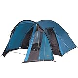 High Peak Kuppelzelt Tessin 4, Campingzelt mit Vorbau, 2 Eingänge, Familien-Zelt für 4 Personen,...