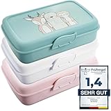 Brotdose Kinder mit Fächern 3friends, 3er Set Brotdosen, Lunchbox Kinder mit Trennfächern und...
