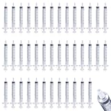 50 PCS 3ml Luer Lock Spritze, Einzeln Steril Versiegelt, Verpackte Kunststoff Einmalspritzen 3ml zum...