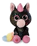 NICI GLUBSCHIS Kuscheltier Einhorn Vita-Mi 15cm - schwarz - Weiches Plüschtier – niedliches...