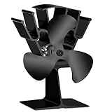 OGVDOE Ventilator für Holzofen, Ventilator für Holzofen, 3 Flügel, leise, wärmebetrieben,...