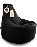 PATCH HOME Gamer Kissen & Lounge Sitzsack – befüllbar mit Reißverschluss, gefüllt mit Styropor,...