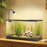 Aquarium Komplettset mit LED Beleuchtung - Fischtank Aquarium mit Pumpe, Deckel - Leise Dekorative...